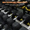 Fitvids Rubber Encased Hex Dumbbell Set Contoured Handle for Muscle Toning, Strength Building & Full Body Workout, 60LB, 100LB, 150LB and 550LB Set