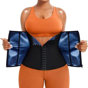 TrainingGirl Waist Trainer for Women Lower Belly Waist Trimmer Corset Tummy Wrap Workout Sweat Belt Band Sports Sauna Suit