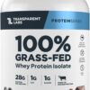 Transparent Labs Grass-Fed Whey Protein Isolate - Naturally Flavored, Gluten Free Whey Protein Powder with 28g of Protein per Serving & 9 Amino Acids - 30 Servings, Milk Chocolate