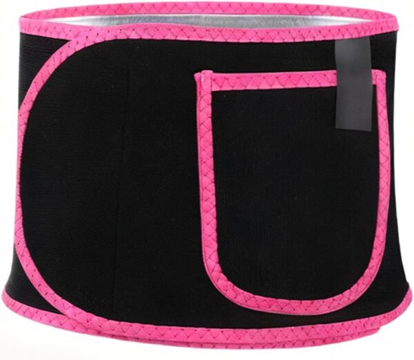 Waist Trainer for Women, Elastic Sweat Band Workout Waist Trimmer Belt, Heat Retention Slimming Stomach Wrap for Belly Fat, Easy to Clean (Red)