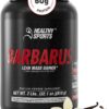 Protein Powder for Muscle Gain 60g Protein, 1100mg Creatine, BCAAs, Amino Acid Blend & Glutamine – 3 Scoops (150g) – Vanilla Flavor, 900g – Non-GMO – High Protein Supplement – 6 Servings – Barbarus