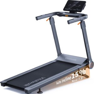 Foldable Treadmill with Auto Incline, Commercial Wide Running Belt, 10MPH, 3.5HP Brushless, Walking Pad Treadmill for Home, Auto Folding, No Installation, 350LBS Capacity, APP