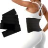 Waist Trainers For Women Belly Fat,Postpartum Belly Wrap For Tummy Control,Bandage Wrap Waist Trainer, Waist Trainer For Women Lower Belly Fat Black