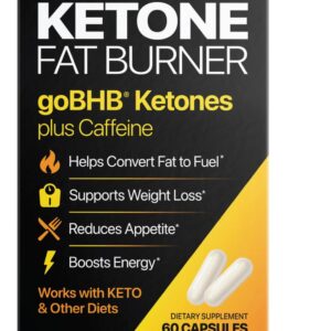 Belly Fat Burner for Men & Women – Clinically Validated goBHB Metabolism Booster and Appetite Suppressant for Weight Loss and Energy Support – 3rd Party Lab Tested Vegan & Non-GMO (60 Capsules)