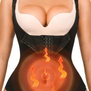 YADIFEN Waist Trainer for Women,Zipper Corset Body Shaper for Tummy Control Neoprene Cincher Sweat Sauna Vest Tank Top