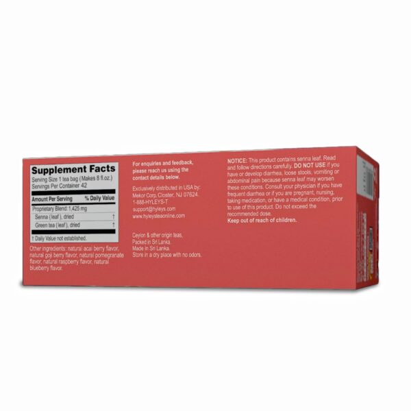 Hyleys Slim Tea 42 Ct Assorted - Weight Loss Herbal Supplement Cleanse and Detox - 42 Tea Bags (1 Pack)