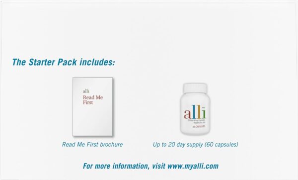 alli Diet Weight Loss Supplement Pills, Orlistat 60mg Capsules Starter Pack, Non prescription weight loss aid, 60 count(Pack of 1)