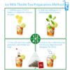 Samcci - Milk Thistle Tea Bags, 50 Teabags, 3g/bag - 100% Natural Milk Thistle Seeds Support Liver Herbal Tea, Caffeine Free - No Additives - No Sugar - Non-GMO - No Gluten