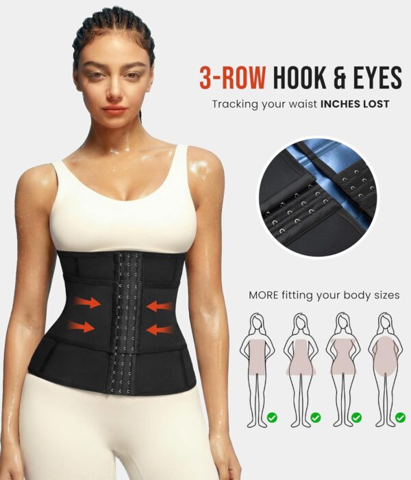 Junlan Waist Trainer for Women Belly Fat Sweat Band Cincher Waist Trimmer Tummy Sweat Belt Stomach Wrap Sauna Suit Binder