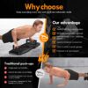 MQRW Push Up Board,Home Gym,Portable Exercise Equipment,Pilates Bar and 20 Fitness Accessories with Resistance Bands and Ab Roller Wheel,Full Body Workout at Home