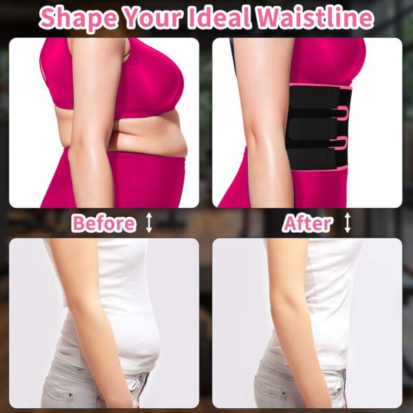7107EM5-dnL._AC_SL1500_.jpg Sweat Waist Trainer For Women Men Waist Trimmer Sweat Belt Band Stomach Wrap Faja For Workout Lower Belly Fat