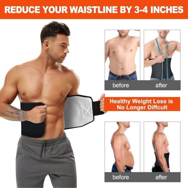 Waist Trainer for Women & Men, Waist Sweat Band, Belly Band Sweat Belt, Stomach Wrap, Body Shaper Belt
