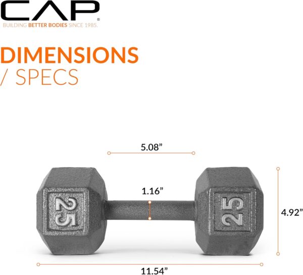 CAP Barbell Cast Iron Hex Dumbbell | Multiple Options