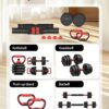 Adjustable Dumbbells,20/30/40/60/80lbs Free Weight Set with Connector, 4 in1 Dumbbells Set Used as Barbell/Kettlebells/Push up Stand, Fitness Workout Equipment for Home Gym for Youth,Women/Men