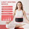 Red Light Heating for Body: RAYOCON 5 Light Levels Light Heat Belt Wrap for Back/Waist 660nm & 850nm Led Beads with Timer