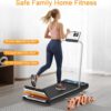 Walking Treadmill Pad with Handle Bar, Silent Fitness Equipment, Treadmill with 4-in-1 Modes, Easy Assembly, Portable Home Gym Equipment
