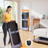 5% Incline Walking Pad Treadmill, 300LB Capacity Folding Treadmills for Home, Walking pad with Handle bar, 3.0 HP Quiet Brushless Motor & Dual Cushion System