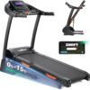 THERUN Incline Treadmill, Treadmills for Running and Walking, 300 lbs Weight Capacity Folding Treadmill with 0-15% Auto Incline, Wide Belt, 3.5 HP, App, Heart Rate