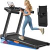 3-in-1 Foldable Treadmill with 15% Incline, Folding Treadmill with Handles, Portable Treadmills for Home and Office, 3.0HP Quiet Walking Pad with Three Screen Display, 300Lbs Capacity