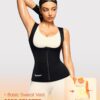 Junlan Sauna Suit for Women Waist Trainer Vest for Women Sweat Tank Top Shaper for Women with Zipper