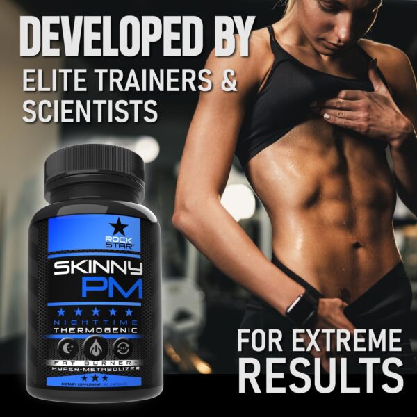 Rockstar Skinny PM - Nighttime Fat Burner Weight Loss Pills - Thermogenic Diet Pills 60ct