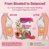 LULUTOX Detox Tea - Slimming Tea with Dandelion and Ginseng to Support Goals for Detox Cleanse, Flat Belly, Bloating, Healthy Weight and Digestive Health - Women & Men - Peach Flavor (28 Servings)
