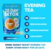 Skinny Boost Evening Tea-Cleanse and detox support, reduce bloating, cleanse colon, reduce toxins, vegan, sugar free-14 bags-lemon honey.