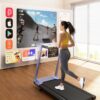 5% Incline Walking Pad Treadmill, 300LB Capacity Folding Treadmills for Home, Walking pad with Handle bar, 3.0 HP Quiet Brushless Motor & Dual Cushion System