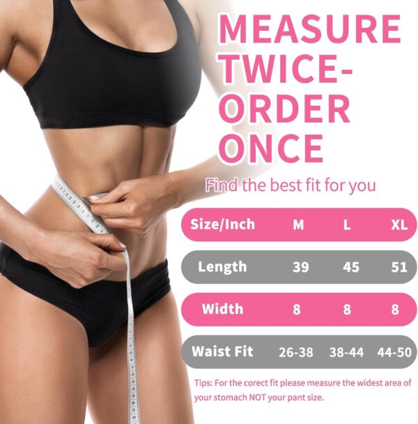 71A2WfjedEL._AC_SL1500_.jpg Sweat Waist Trainer For Women Men Waist Trimmer Sweat Belt Band Stomach Wrap Faja For Workout Lower Belly Fat