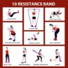LEEKEY Resistance Bands for Working Out, Exercise Bands with Door Anchor,Pull Up Assistance Bands for Men and Women- Strength Bands for Fitness Training, Physical Therapy,Home Workouts