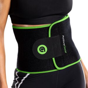 ActiveGear Premium Waist Trimmer & Trainer Belt for Men and Women – Sweat-Enhancing Slimming Wrap for Stomach, Adjustable Fit