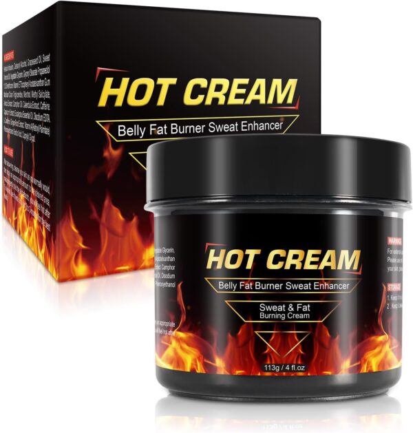 Hot Sweat Cream, Natural Sweat Cream for Belly Fat Burner for Women, Fat Burning Cream for Belly, Hot Cream Weight Loss Workout Enhancer, Cellulite Treatment for Thighs Legs, Arms & Buttocks (1 PC)