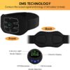 MarCoolTrip MZ ABS Stimulator,Ab Machine,Abdominal Toning Belt Workout Portable Ab Stimulator Home Office Fitness Workout Equipment for Abdomen Black