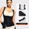 Junlan Sauna Suit for Women Waist Trainer Vest for Women Sweat Tank Top Shaper for Women with Zipper