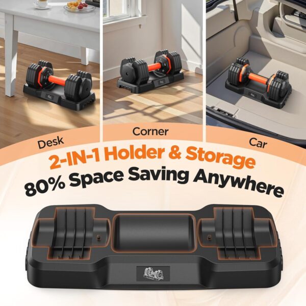 2026 Updated Adjustable Dumbbell Set of 2, 110lbs/50lbs Weights Dumbbell Set with Storage Box, 25lbs/55lbs Adjustable Weights with Anti-slip Silicone Grip, Weight Set For Home Gym Suit both Men and Women