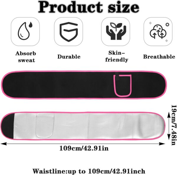 Waist Trainer for Women, Elastic Sweat Band Workout Waist Trimmer Belt, Heat Retention Slimming Stomach Wrap for Belly Fat, Easy to Clean (Red)
