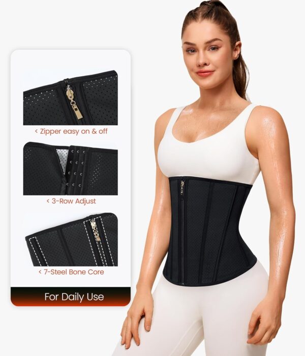Junlan Sweat Waist Trainer for Women - Corset Sweat Band for Working Out