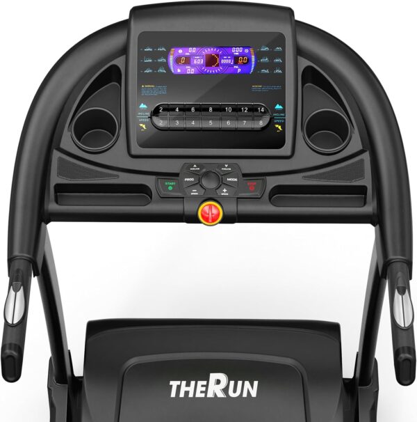 THERUN Incline Treadmill, Treadmills for Running and Walking, 300 lbs Weight Capacity Folding Treadmill with 0-15% Auto Incline, Wide Belt, 3.5 HP, App, Heart Rate