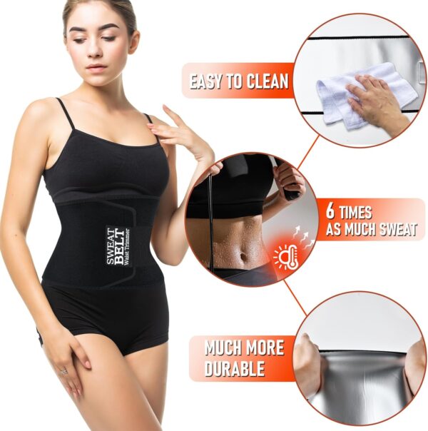 Waist Trainer for Women & Men, Waist Sweat Band, Belly Band Sweat Belt, Stomach Wrap, Body Shaper Belt