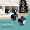 Lifepro Adjustable Dumbbells Set – 15lb, 25lb Pair or 43lb, 55lb & 90lb Single – Quick Adjustment, Anti Slip Handle – Space Saving & Strength Training Weights for Home Gym Exercise & Fitness
