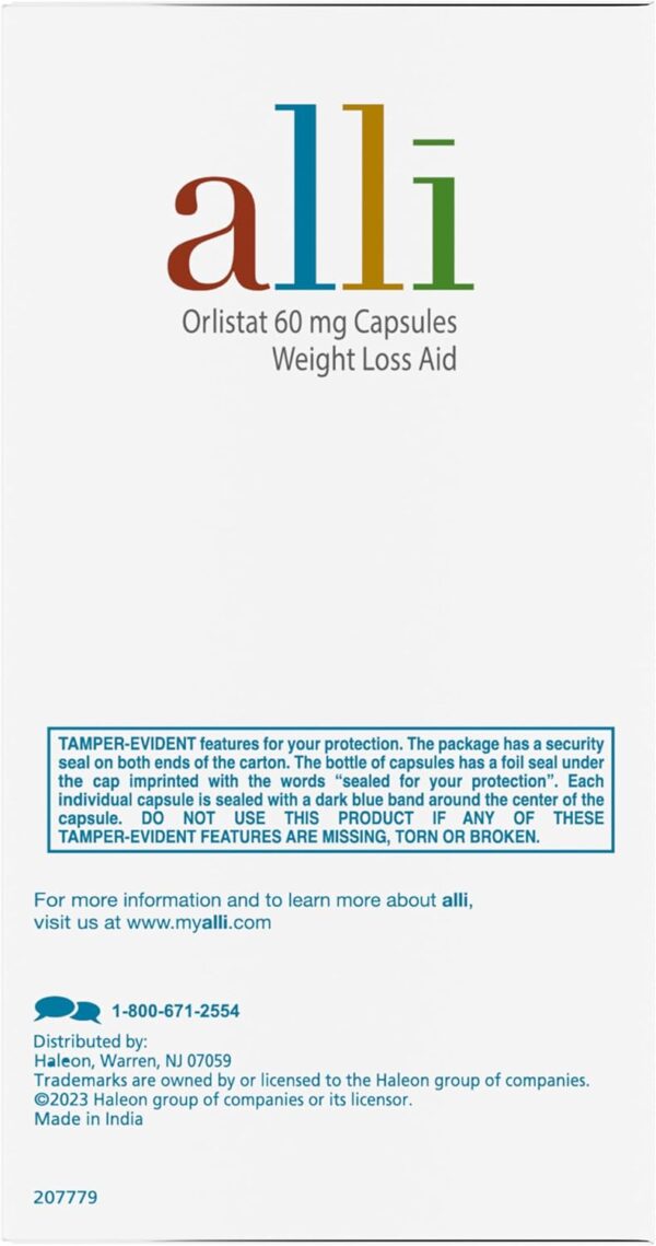 alli Diet Weight Loss Supplement Pills, Orlistat 60mg Capsules Starter Pack, Non prescription weight loss aid, 60 count(Pack of 1)