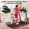 Treadmill with Incline,3.0HP Small Treadmills for Home,Portable Electric Treadmill with Handles,Lightweight Walking Pad,Compact Running Treadmills,Walking Pad with Handle,300LBS Capacity