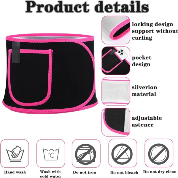 Waist Trainer for Women, Elastic Sweat Band Workout Waist Trimmer Belt, Heat Retention Slimming Stomach Wrap for Belly Fat, Easy to Clean (Red)