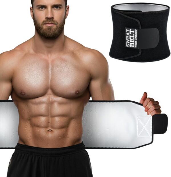 Waist Trainer for Women & Men, Waist Sweat Band, Belly Band Sweat Belt, Stomach Wrap, Body Shaper Belt