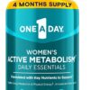 One A Day Women's Active Metabolism Daily Essential, Multivitamin for Women, Metabolism Support, Vitamins for Women with All 8 B-Vitamins, Vitamin D, Magnesium & More,120 Count