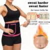Waist Trainer for Women, Elastic Sweat Band Workout Waist Trimmer Belt, Heat Retention Slimming Stomach Wrap for Belly Fat, Easy to Clean (Red)
