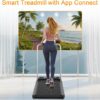 Walking Treadmill Pad with Handle Bar, Silent Fitness Equipment, Treadmill with 4-in-1 Modes, Easy Assembly, Portable Home Gym Equipment