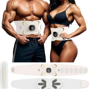 Abs Sculptor, Ab Toning Belt with Heating Pad for Stomach Cellulite Removal Fat Burning, ab Toner Machine for Belly Exercise Smooth & Firming, Lower Back Massager for Pain Relief Women Men Unisex