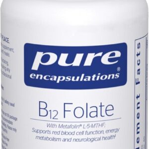 Pure Encapsulations B12 Folate – Energy Supplement to Support Nerves, Energy Metabolism & Cognitive Support* – with Vitamin B Folate as Metafolin – 60 Capsules