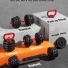 Adjustable Dumbbells, 20/30/45/70/90lbs Free Weight Set with Connector,5 in1 Dumbbells Set Used as Barbell,Kettlebells,Push up Stand,Fitness Exercises for Home Gym Suitable Men/Women